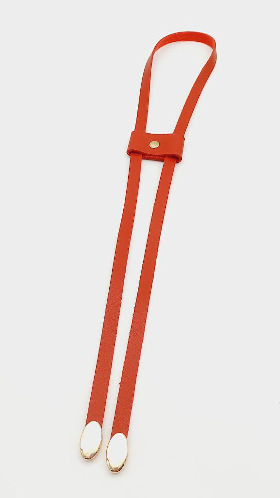 Çanta Aksesuar Kırmızı Tek Kat Suni Deri Büzgü Light Gold Metalli