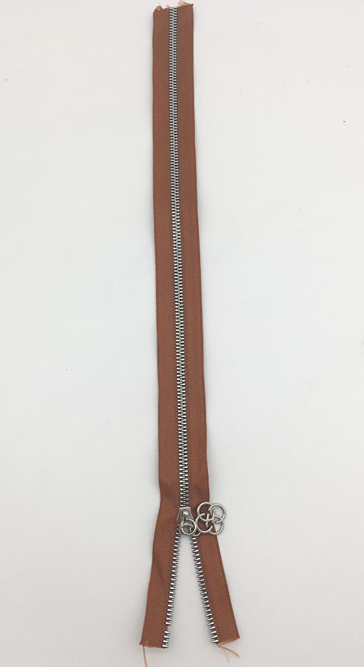 Çanta Aksesuar Başlıklı Fermuar 40 Cm Gümüş Metal Taba