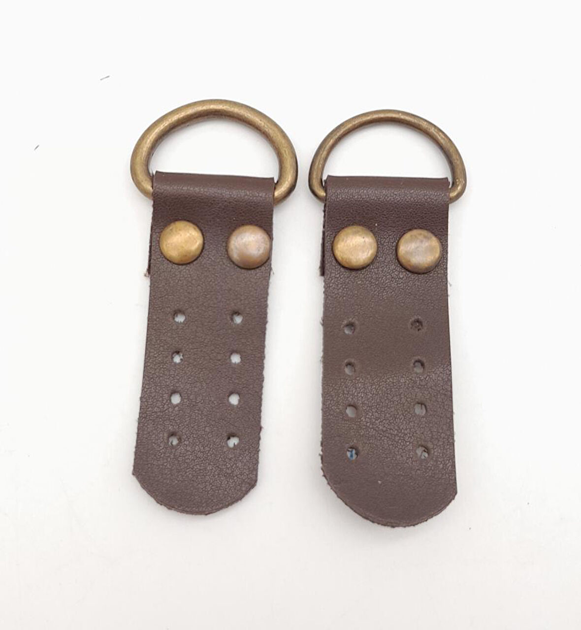 Çanta Aksesuar Kahverengi Tek Kat Suni Deri Sapucu Böce Antik Metalli