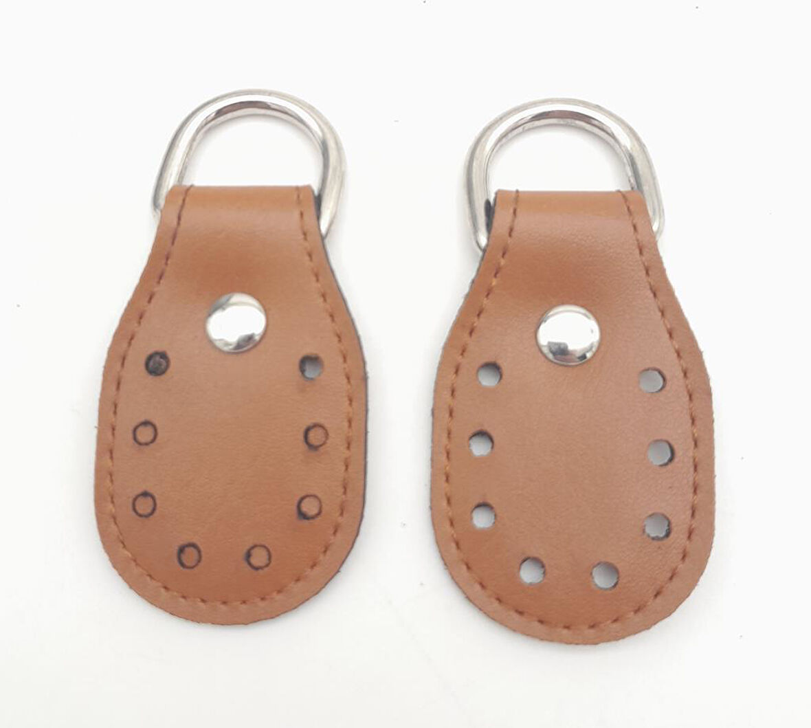 Çanta Aksesuar Açık Taba Çift Kat Dikişli Suni Deri Sapucu Böce Gümüş Metalli