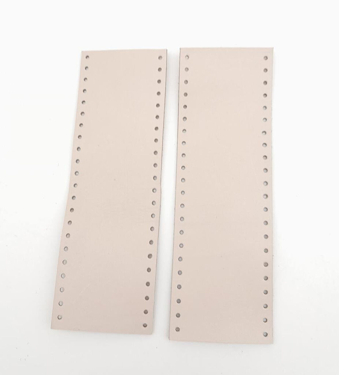 Çanta Aksesuar Bej Gerçek Deri Tutma Sapı 15X6 Cm Simit Sap