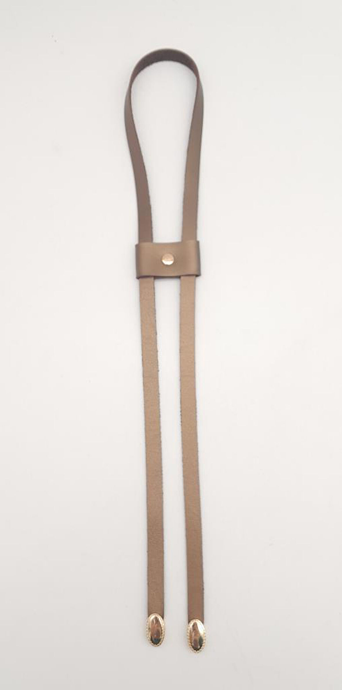 Çanta Aksesuar Bakır Tek Kat Suni Deri Büzgü Light Gold Metalli