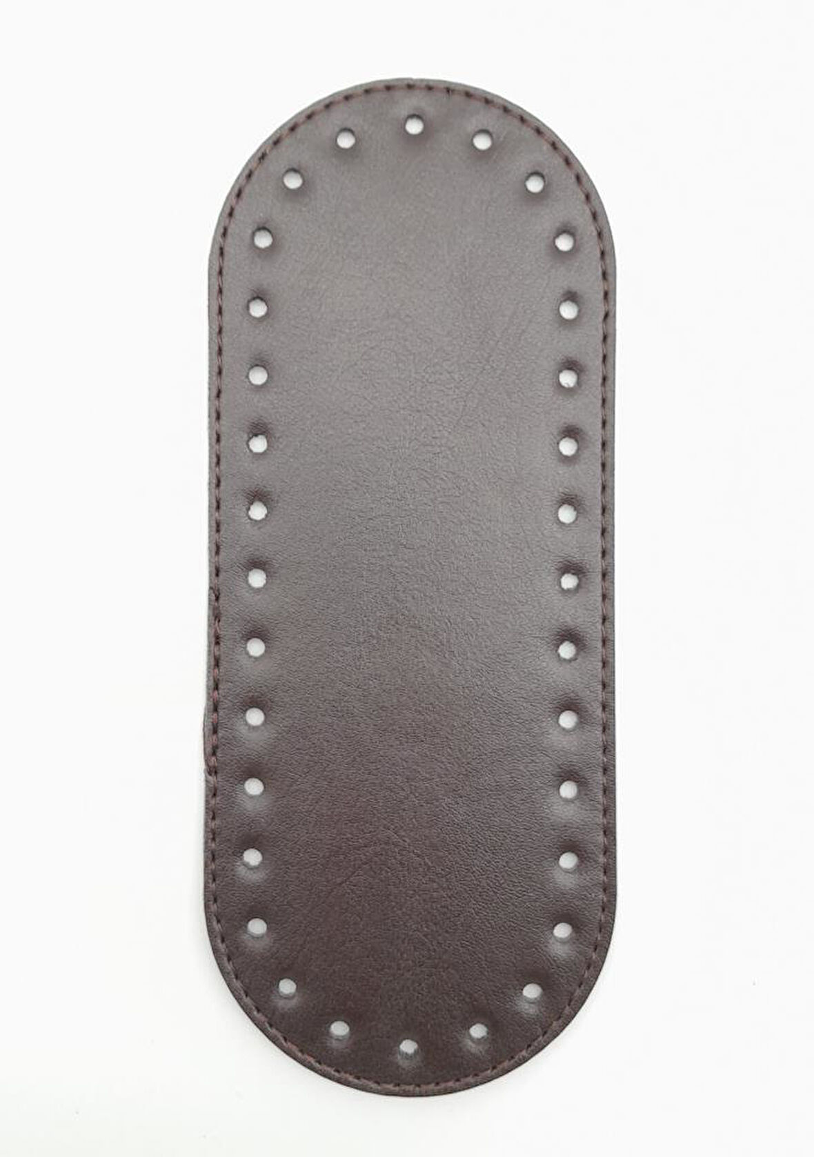 Çanta Aksesuar Suni Deri Kahverengi 20X8 cm Oval Çanta Tabanı