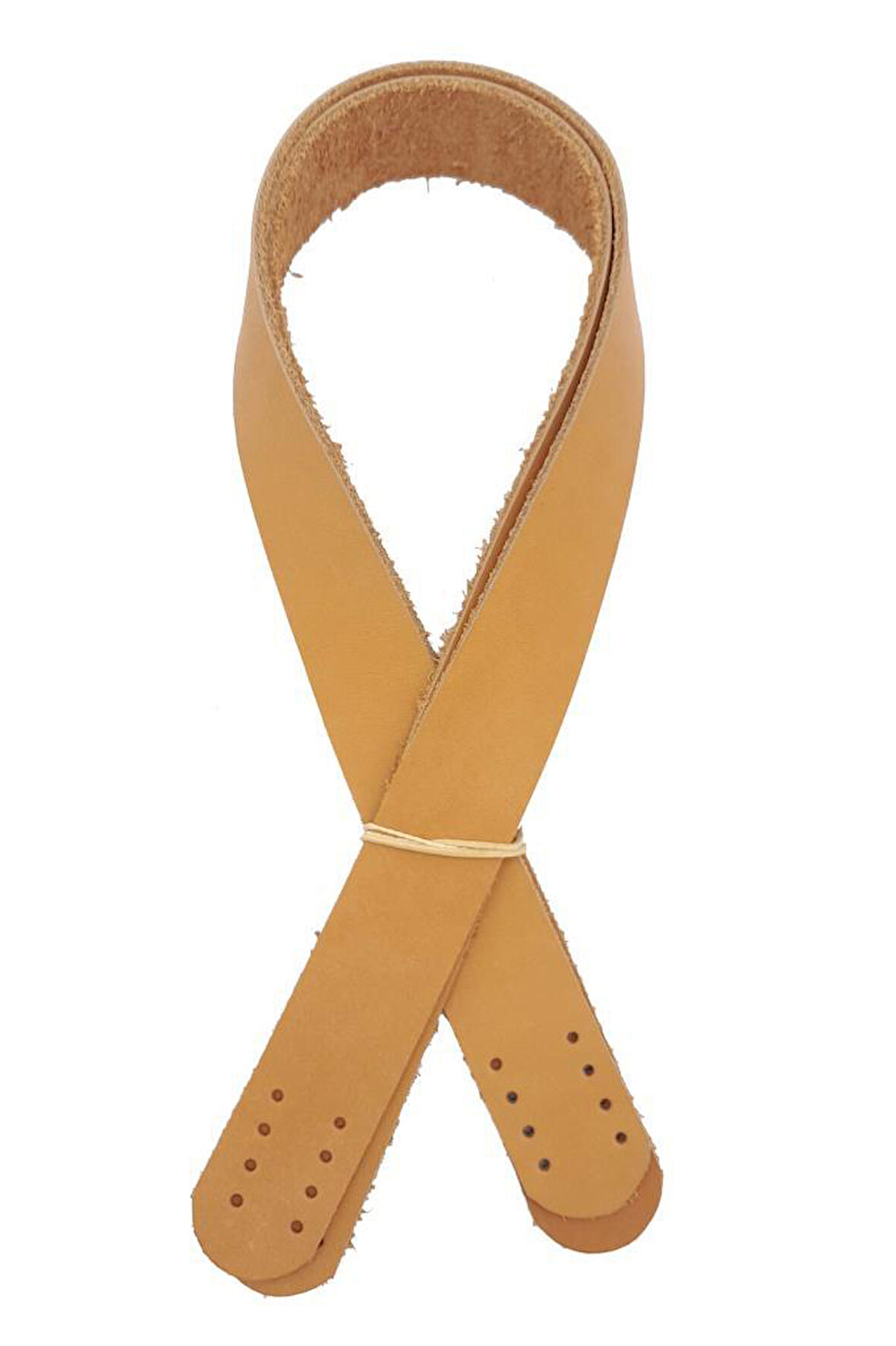 Çanta Aksesuar Açık Taba Renk Gerçek Deri 60X3 Cm Çift Sap