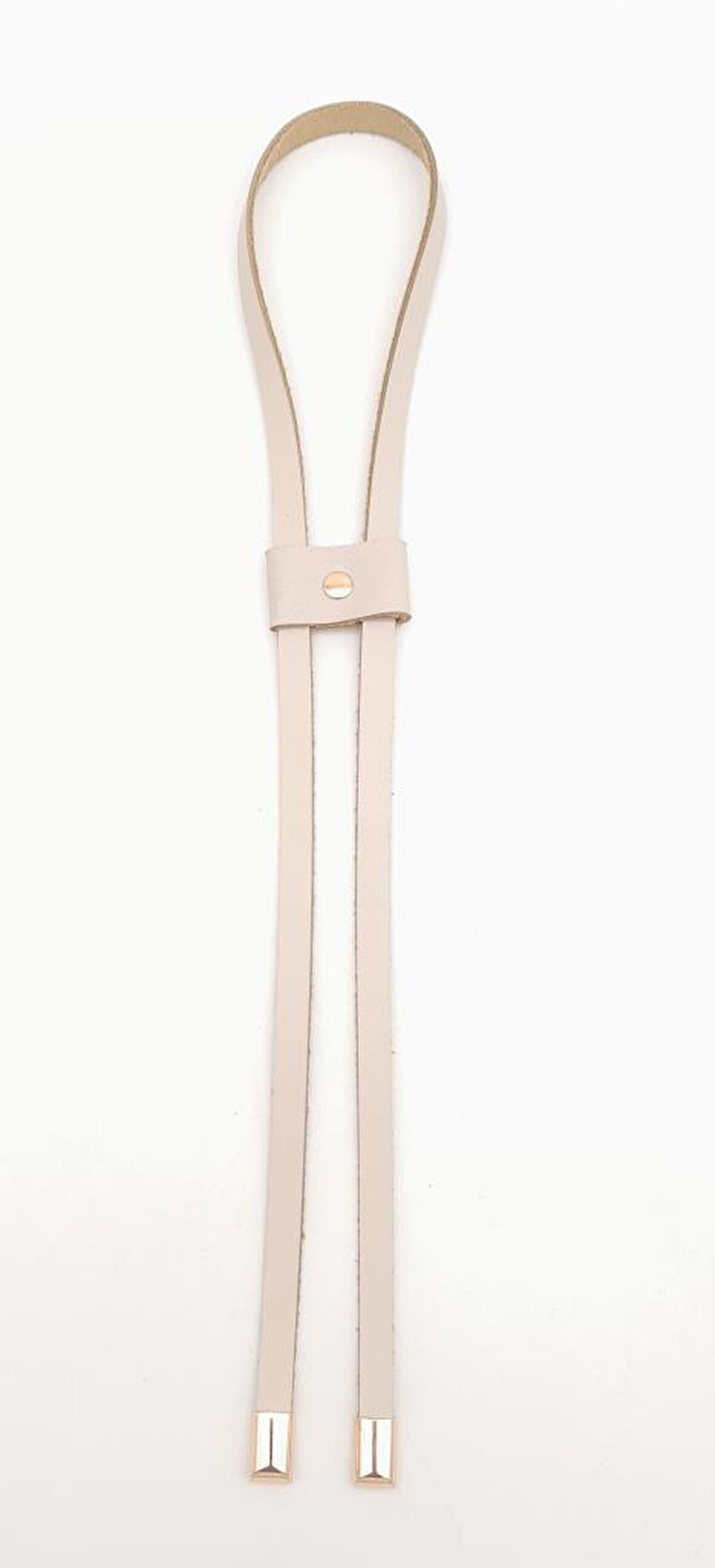 Çanta Aksesuar Krem Gerçek Deri Büzgü Light Gold Metalli