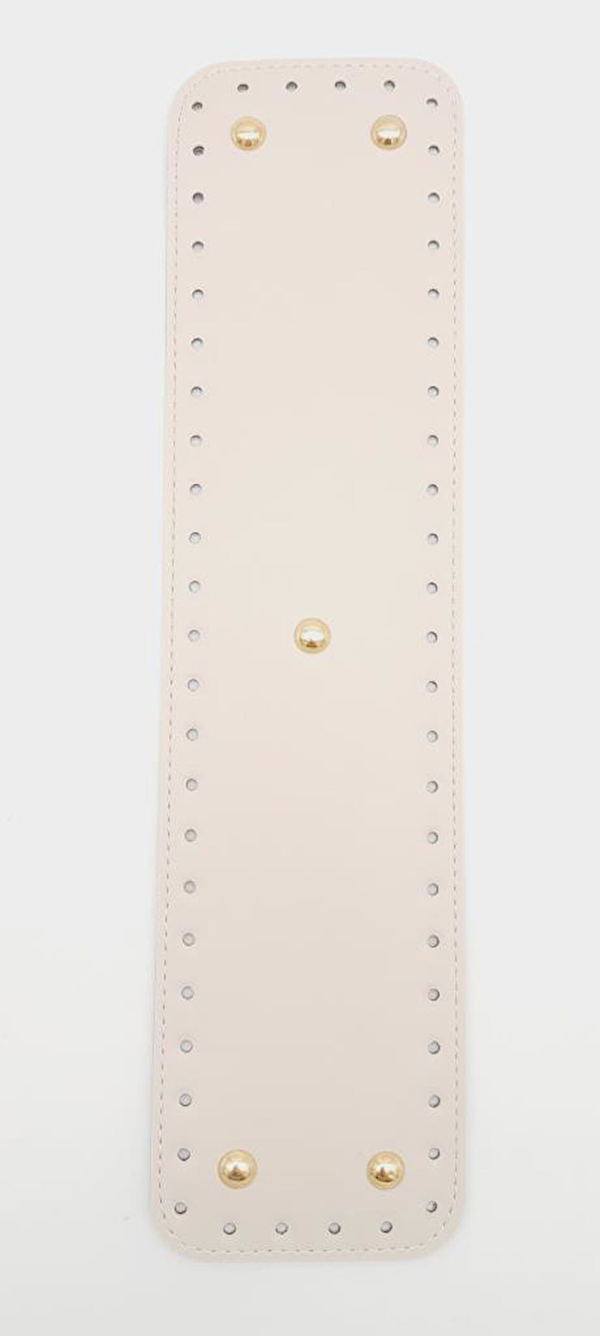 Çanta Aksesuar Suni Deri Krem Renk 40x10 cm Dikdörtgen Çanta Tabanı Light Gold Aparatlı
