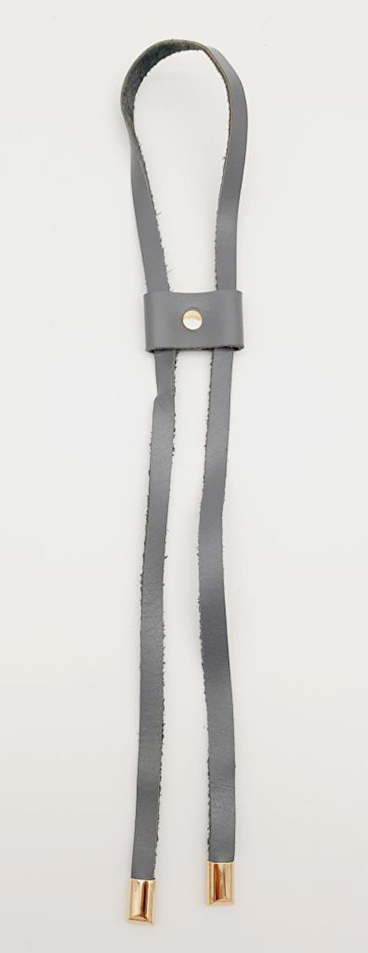 Çanta Aksesuar Gri Gerçek Deri Büzgü Light Gold Metalli