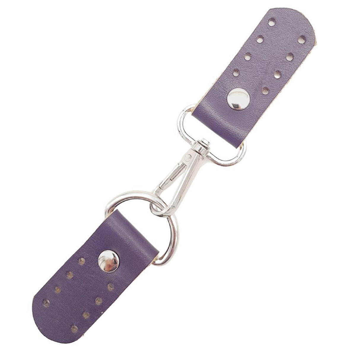 Çanta Aksesuar Gerçek Deri Kancalı Böce (Kilit) Mor Renk Gümüş Metalli