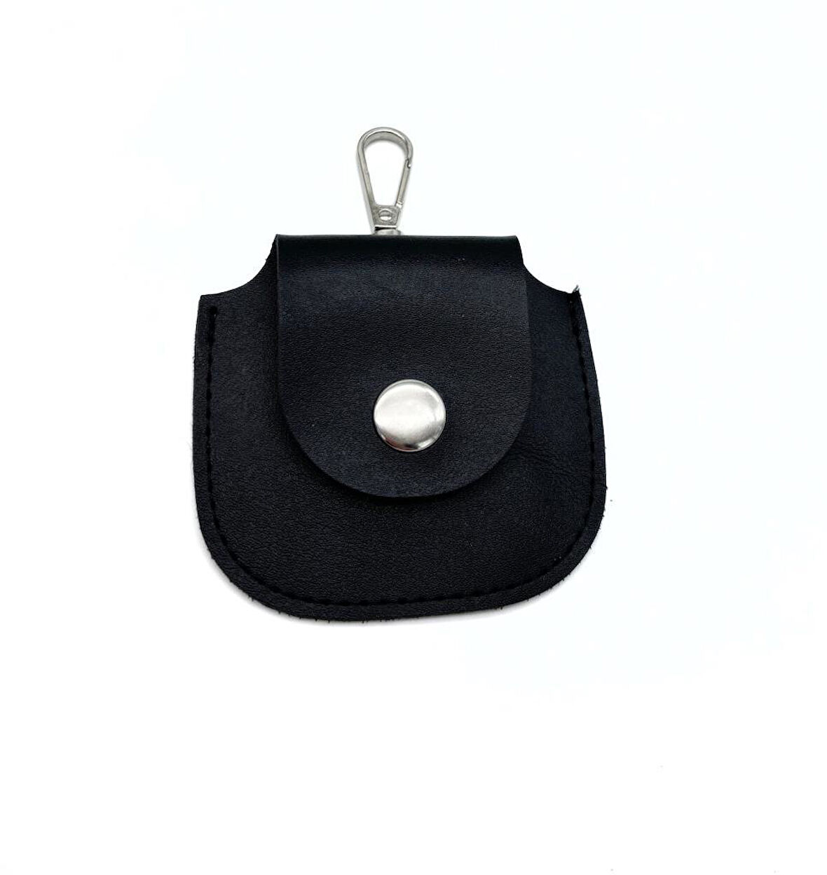 Çanta Aksesuar 8.5x8 cm cm Siyah Renk Kancalı Suni Deri Cep