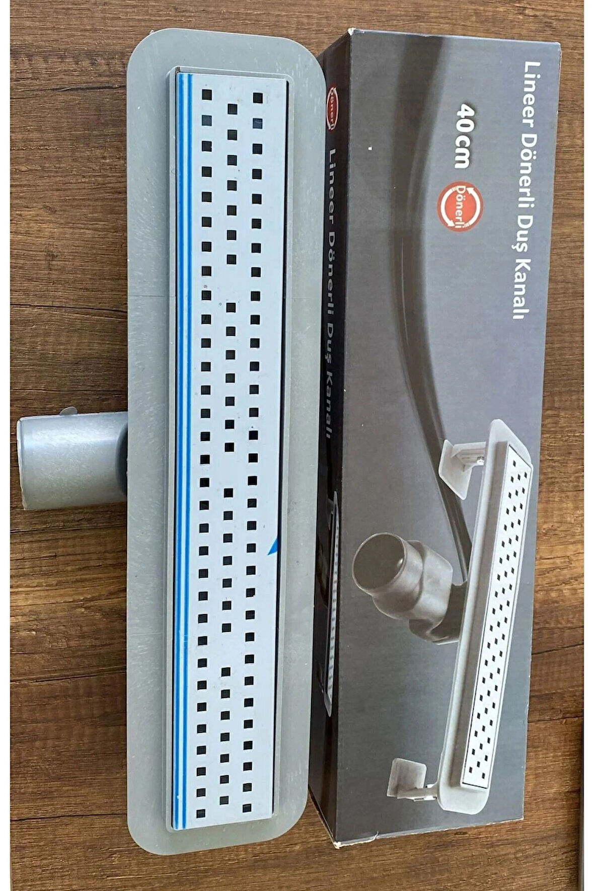 Adnoss Lineer Duş Kanalı 40 Cm 360° Es Sifonlu - Yer Süzgeci - Koku Yapmaz