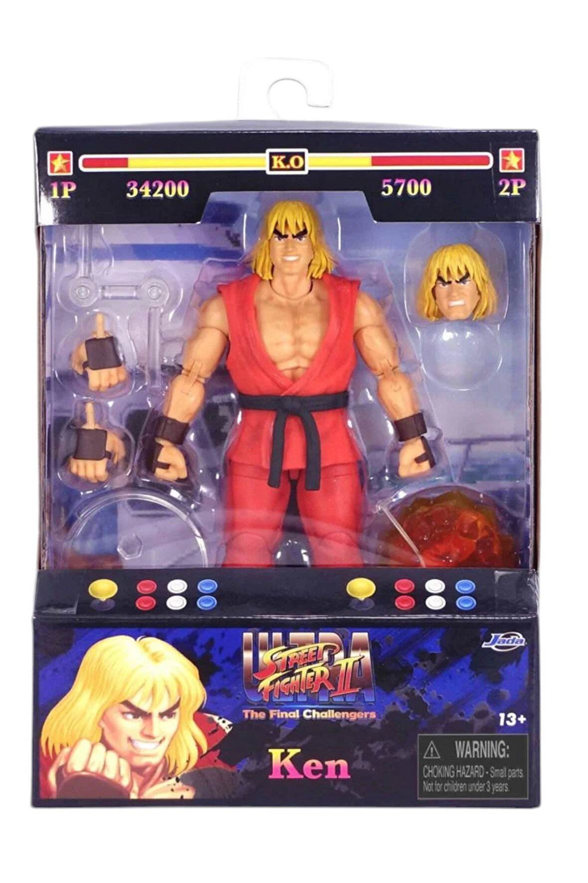 Street Fighter II Ken 6” Eklemli Figür - Detaylı ve Koleksiyonluk Aksiyon Figürü