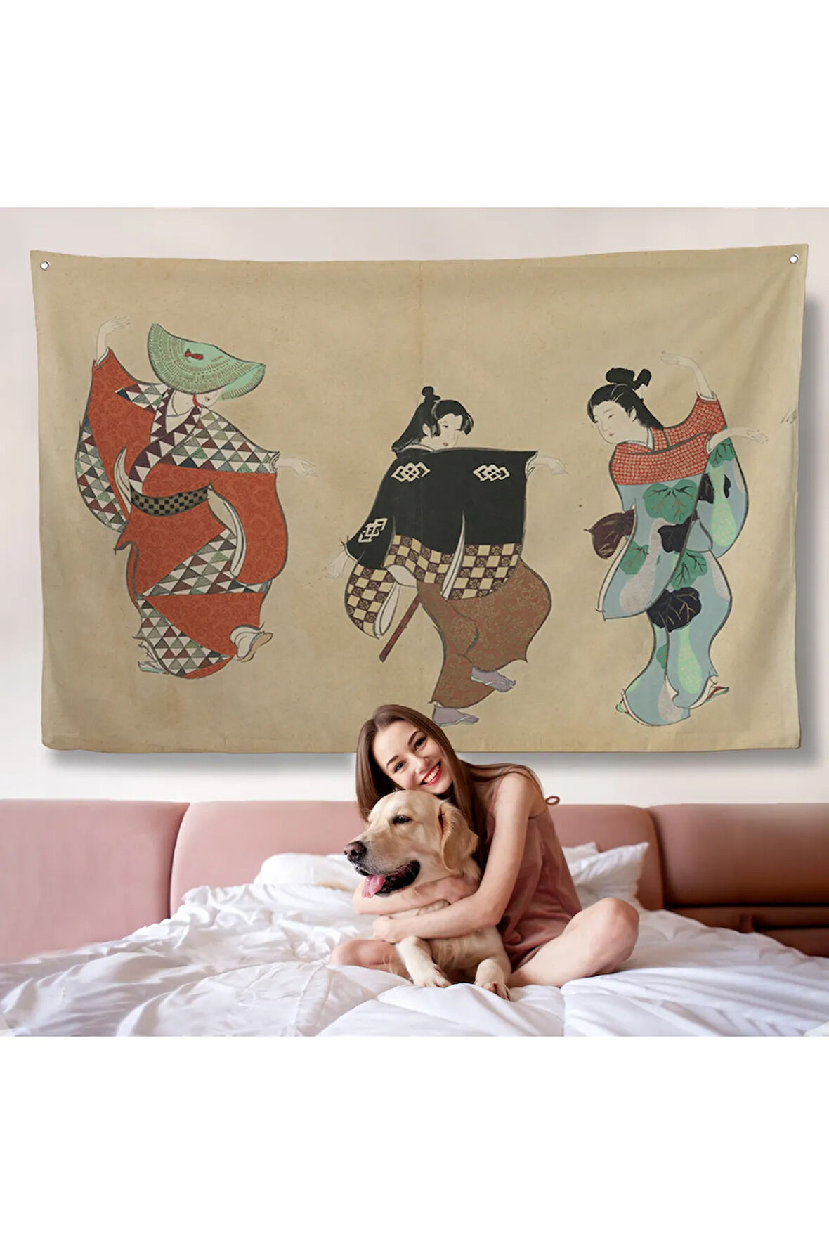 Kamisaka Sekka - Japon Dand Duvar Örtüsü-7065