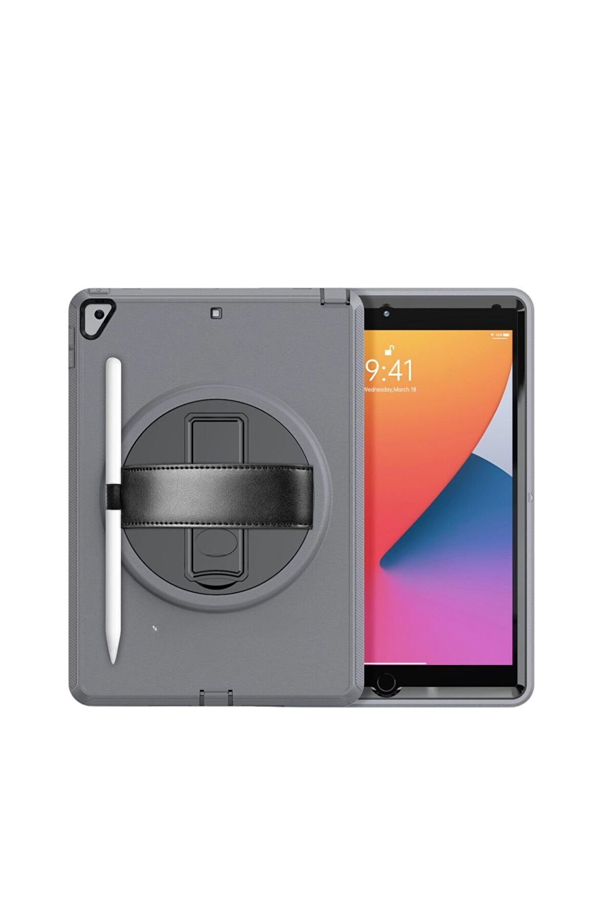 Qpen   iPad Pro  10.5  inç Uyumlu Hand Strap Tablet Kılıfı 