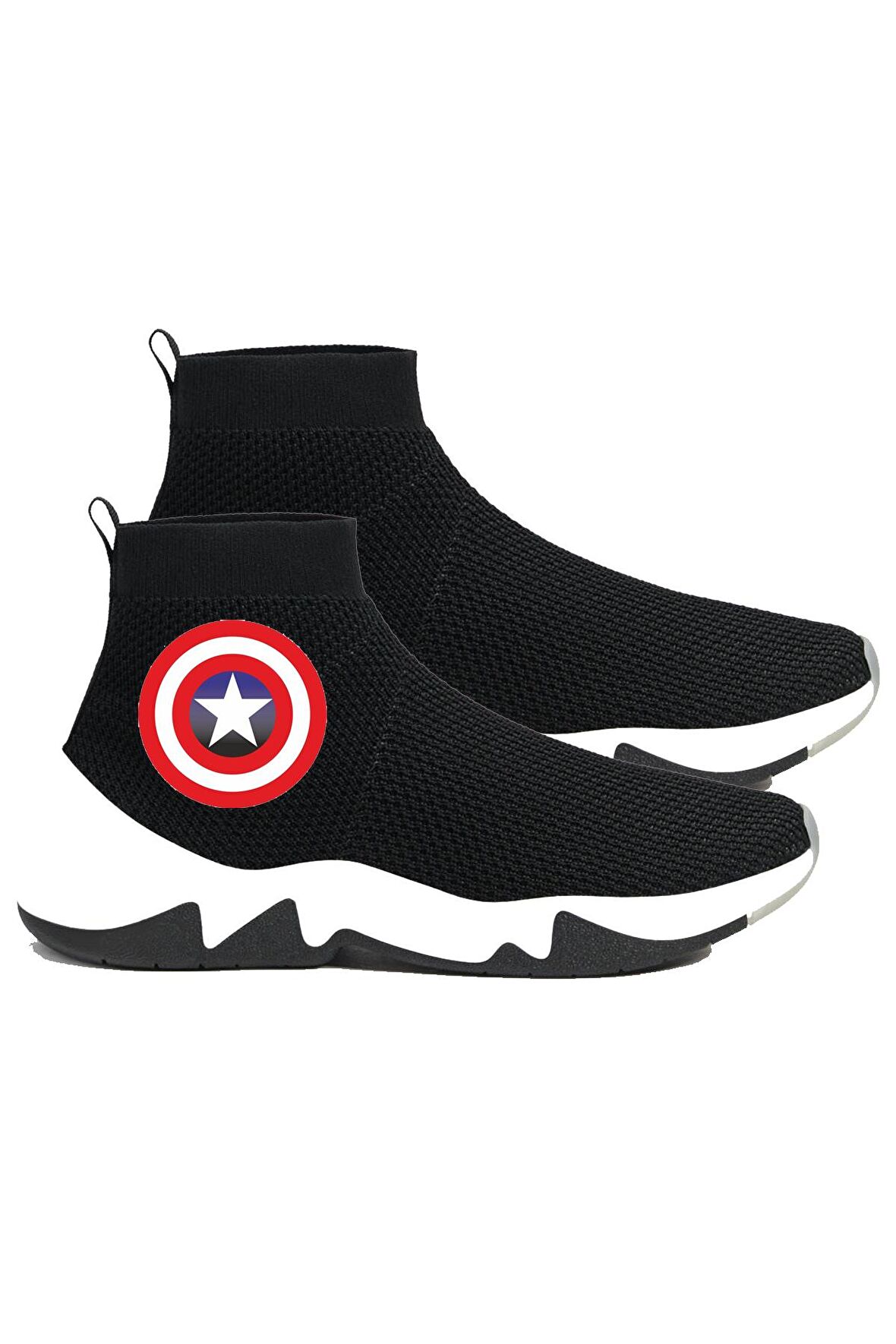 Captain America Çorap Design Sneaker Spor Ayakkabı