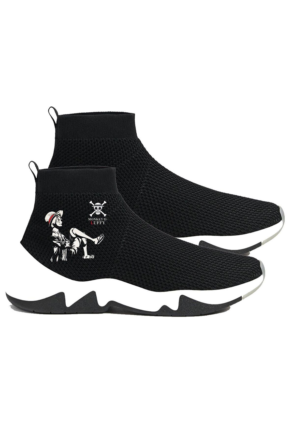 Anime Monkey Luffy Çorap Design Sneaker Spor Ayakkabı