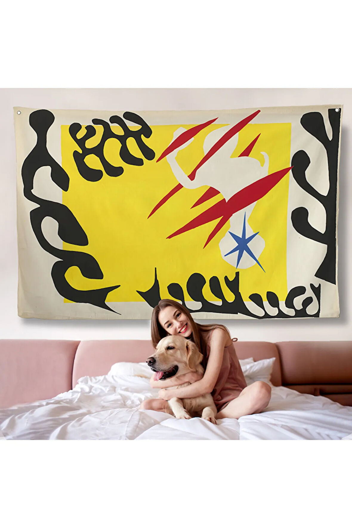 Henri Matisse- Caz'dan Beyaz Filin Kabusu Duvar Örtüsü-7079