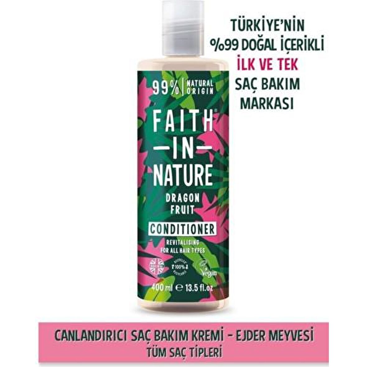 Faith In Nature Canlandırıcı Tüm Saç Tipleri İçin Saç Kremi 400 ml