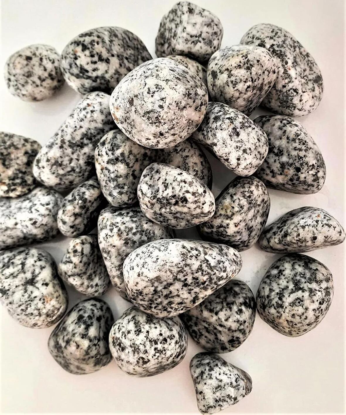 Benekli Taş 6 KG 2-4 CM Siyah Beyaz Benekli Taş Granit Dolomit Taş Dekoratif Taş Bahçe Dekor Taşı