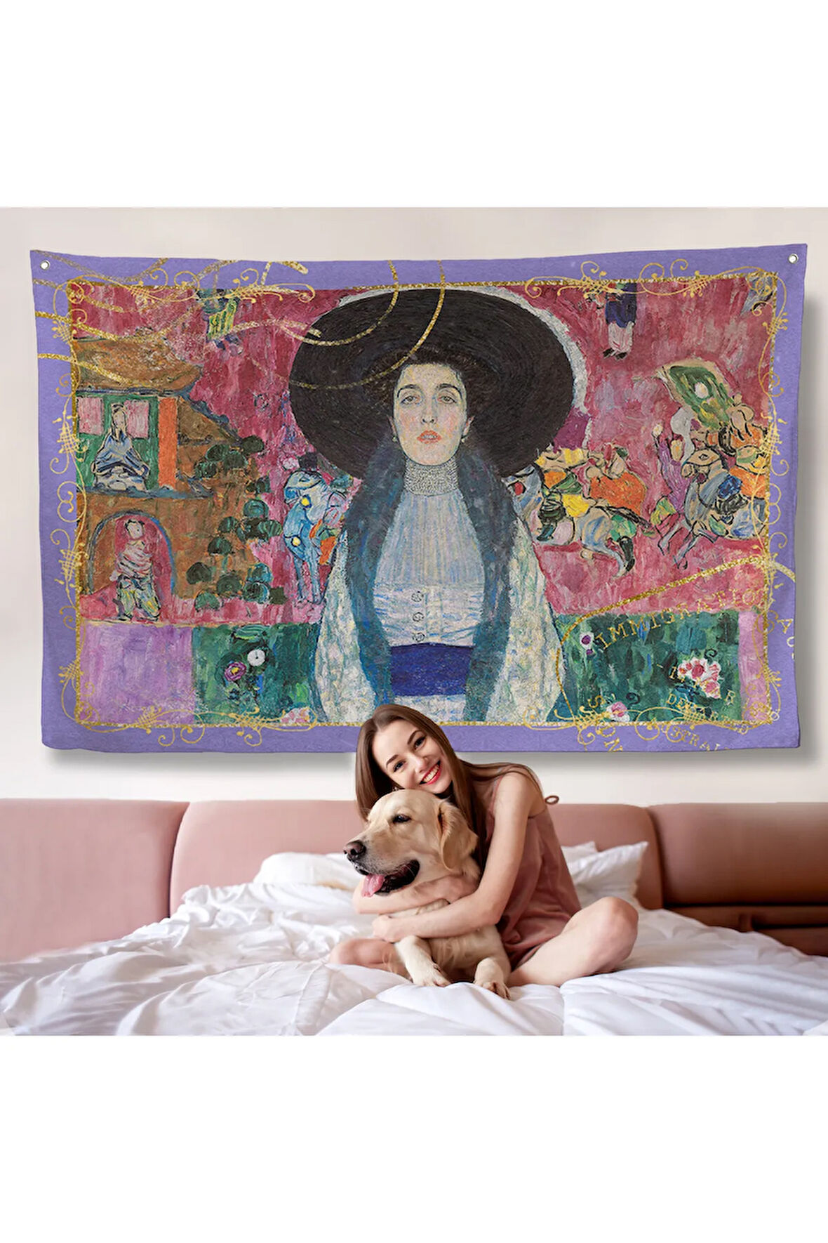 Gustav Klimt - Adele Bloch Duvar Örtüsü-7086
