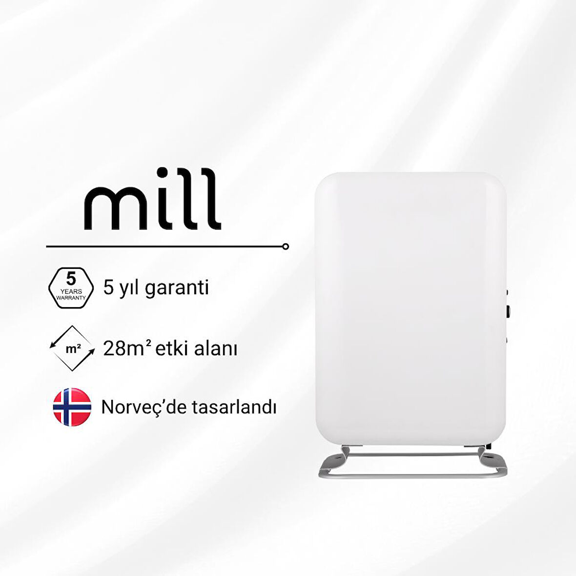 Mill Elektrikli Taşınabilir Yağlı Radyatör Isıtıcı WiFi Bağlantılı