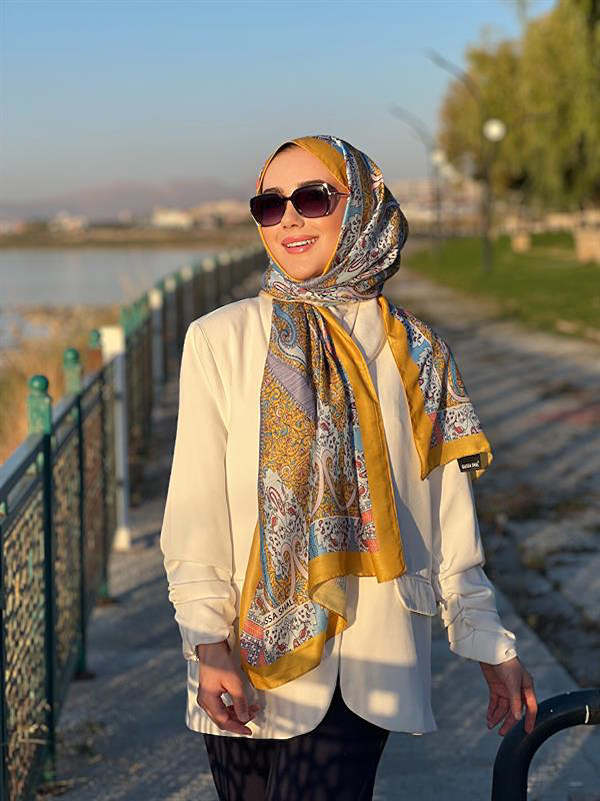 Etnik Desen Queen Şal Olive