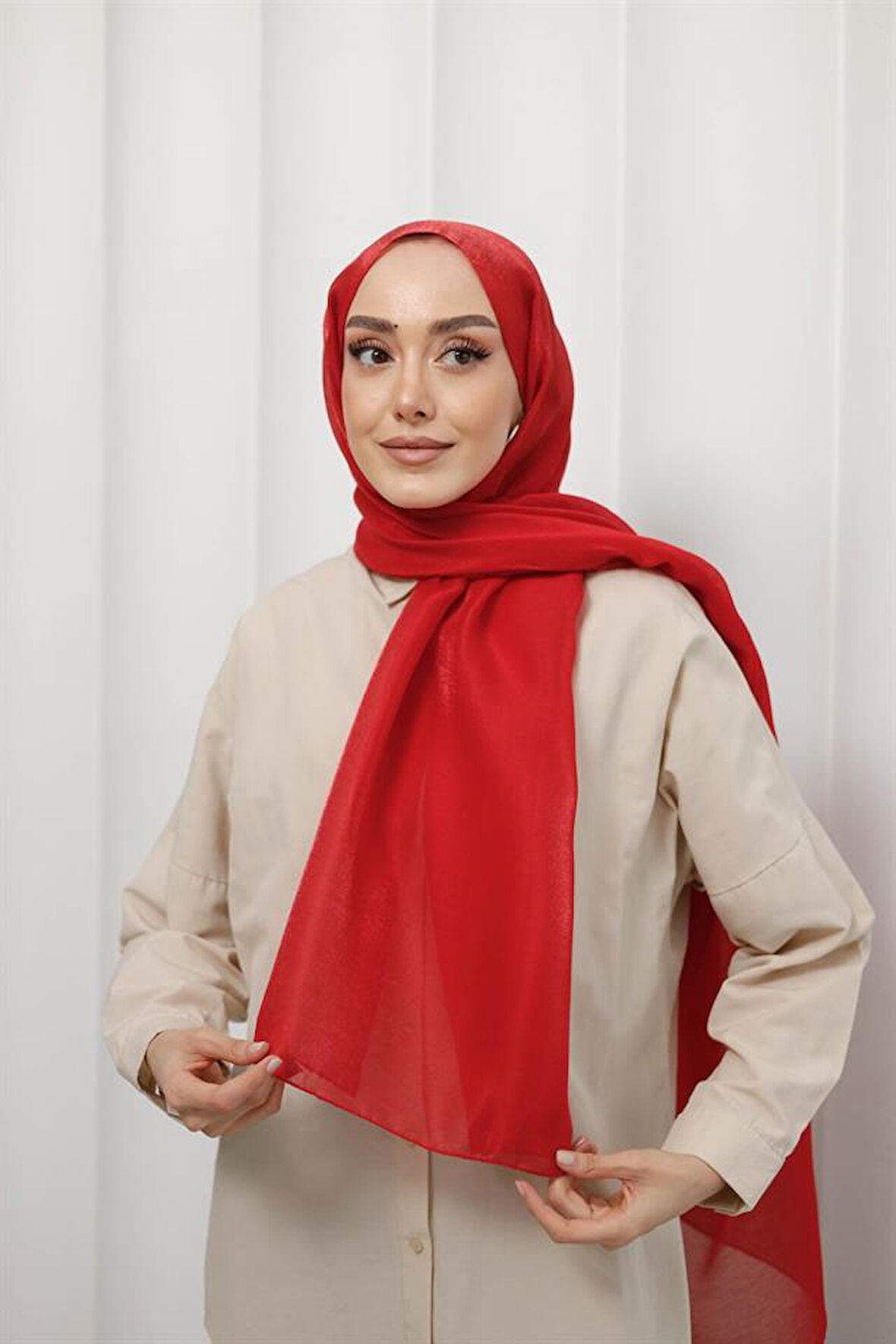 Abiye Şal Kırmızı