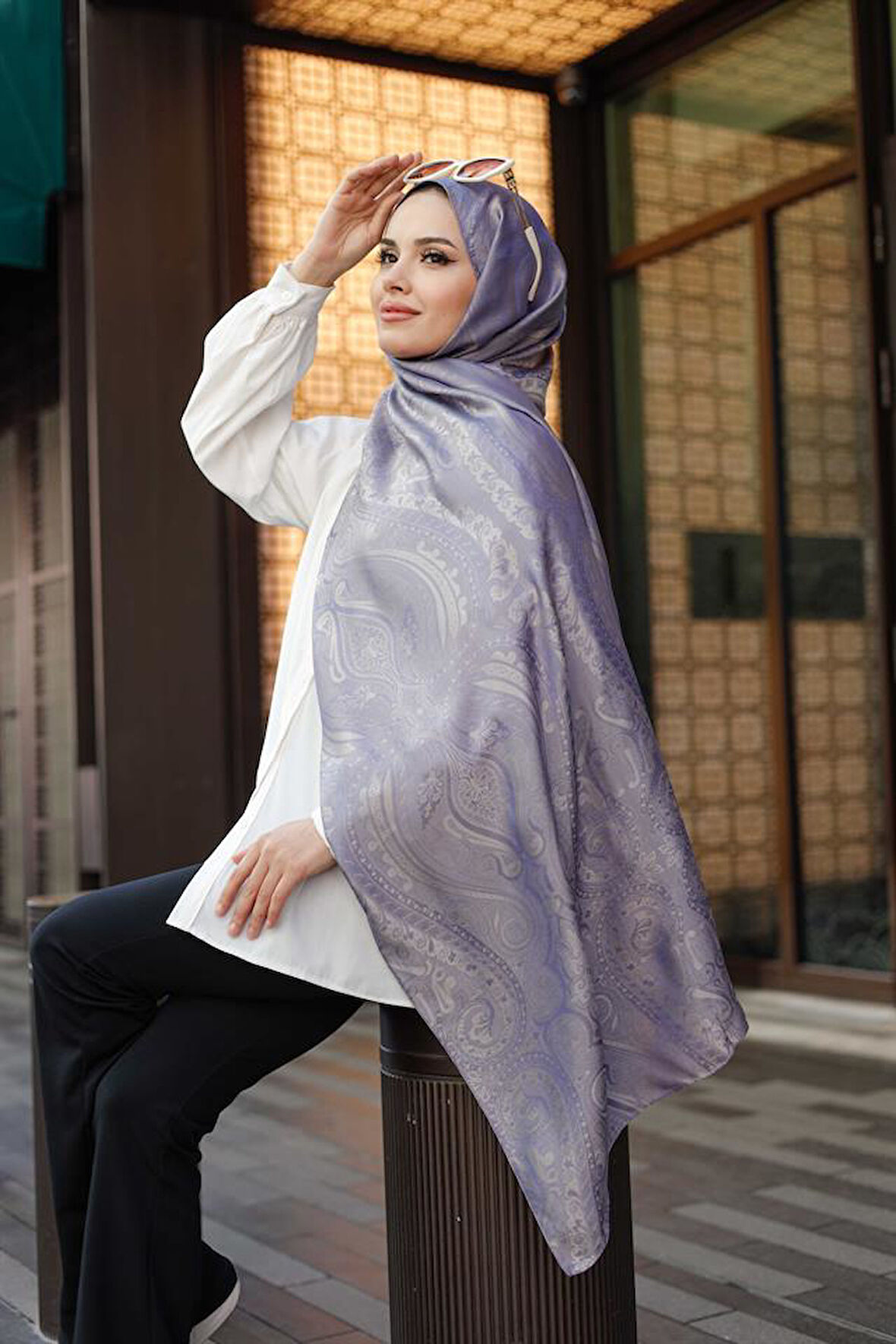 Etro Desen Premium Şal Lila