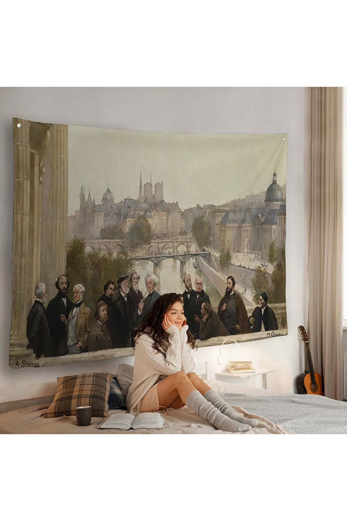 Henri Gervex - Yüzyılın panoraması Rousseau Duvar Örtüsü-7095