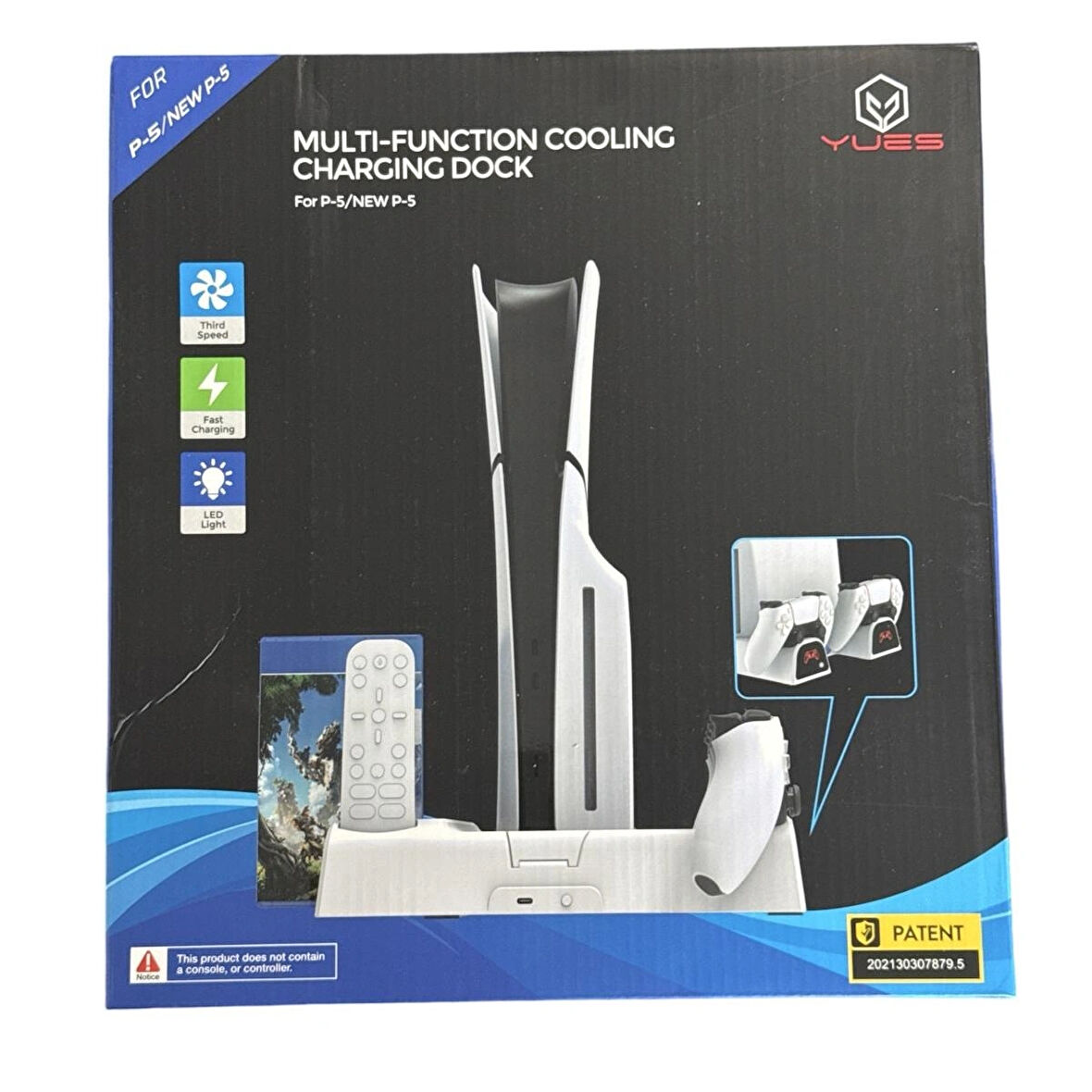 YUES Ps5 Fonksiyonel Stand Ps5 Slim Fanlı Stand Ps5 Şarj Standı Oyun Standı