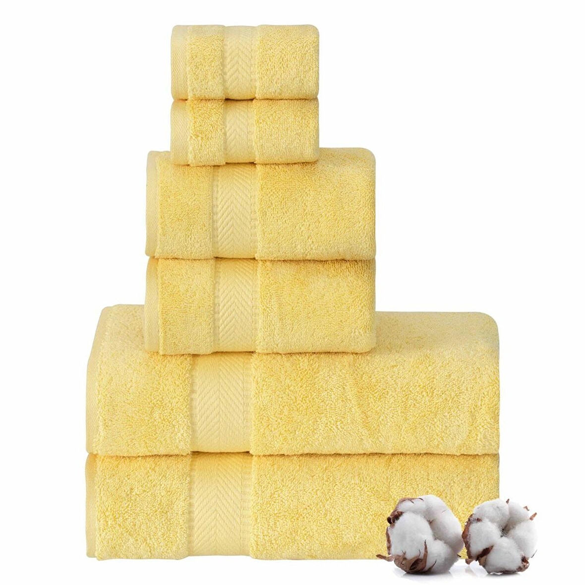 Pamuklu Havlu Takımı 6'lı set