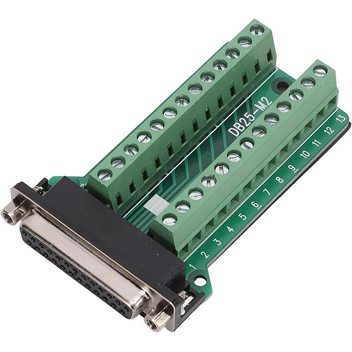 DB25'i Vidalı Konnektöre Dönüştürme Kartı 80 x 53 x 18 mm