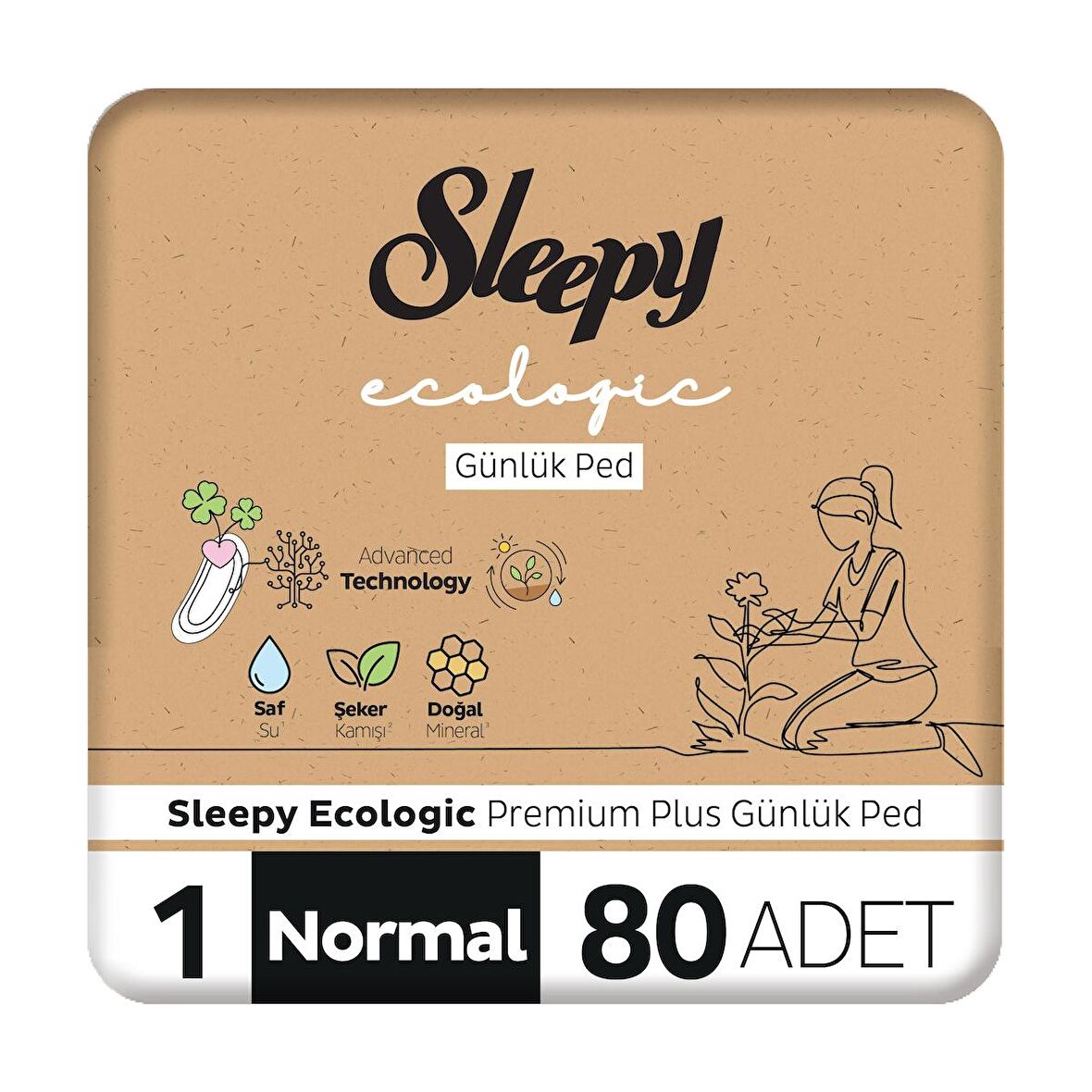 Sleepy Ecologic Premium Plus 80'li Günlük Ped