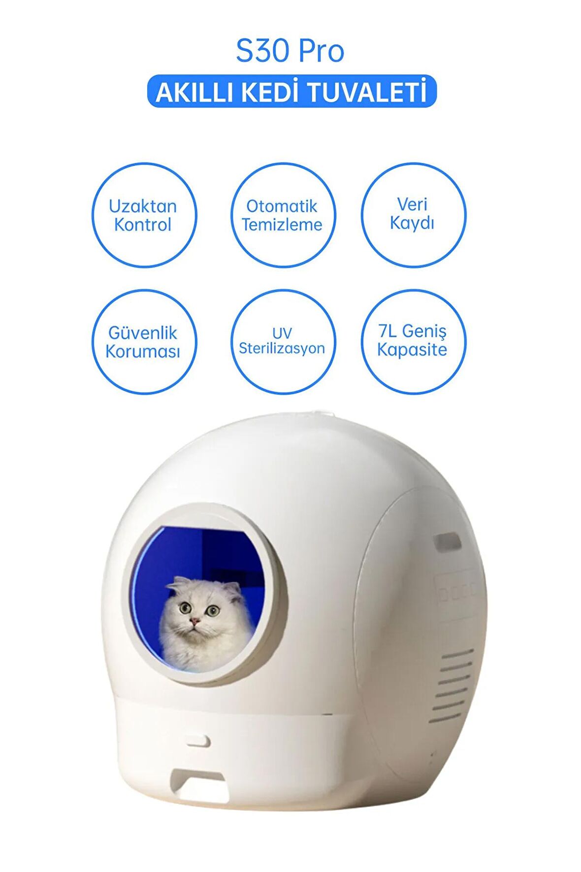 ELS Pet S30 Pro 2. Nesil Otomatik Akıllı Kedi Tuvaleti