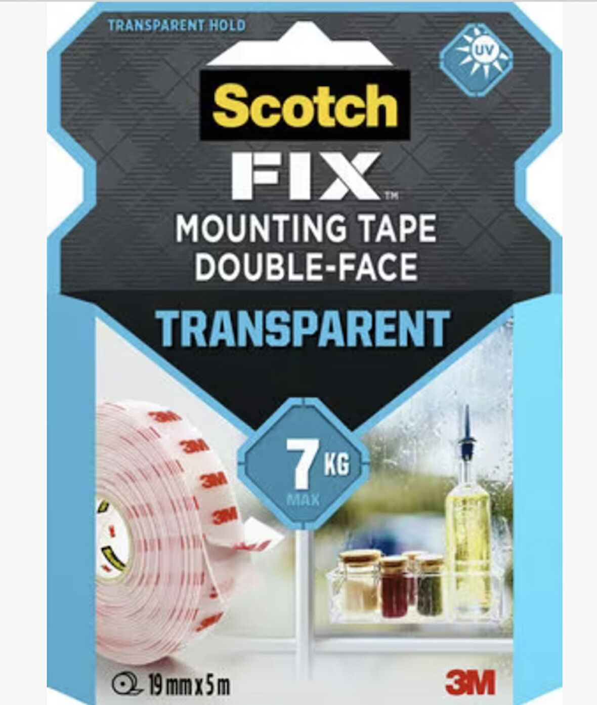 3M SCOTCH-FIX 4910C ŞEFFAF MONTAJ BANDI 19MM*5M