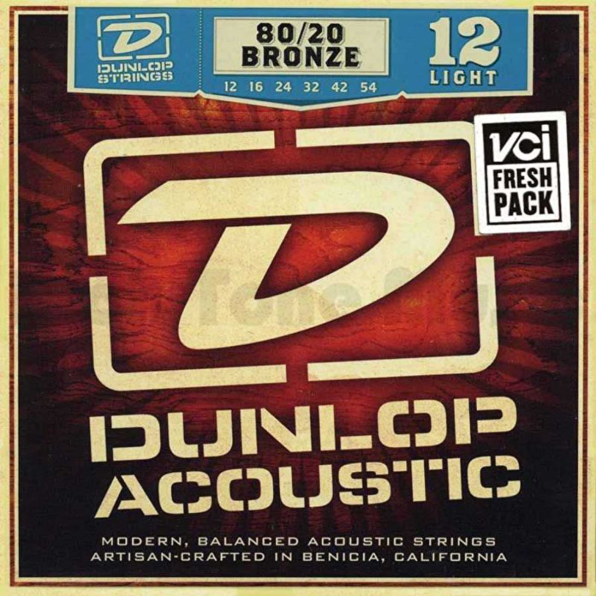 Jim Dunlop DAB1254 Light 80/20 Bronze Akustik Gitar Teli (12-54)