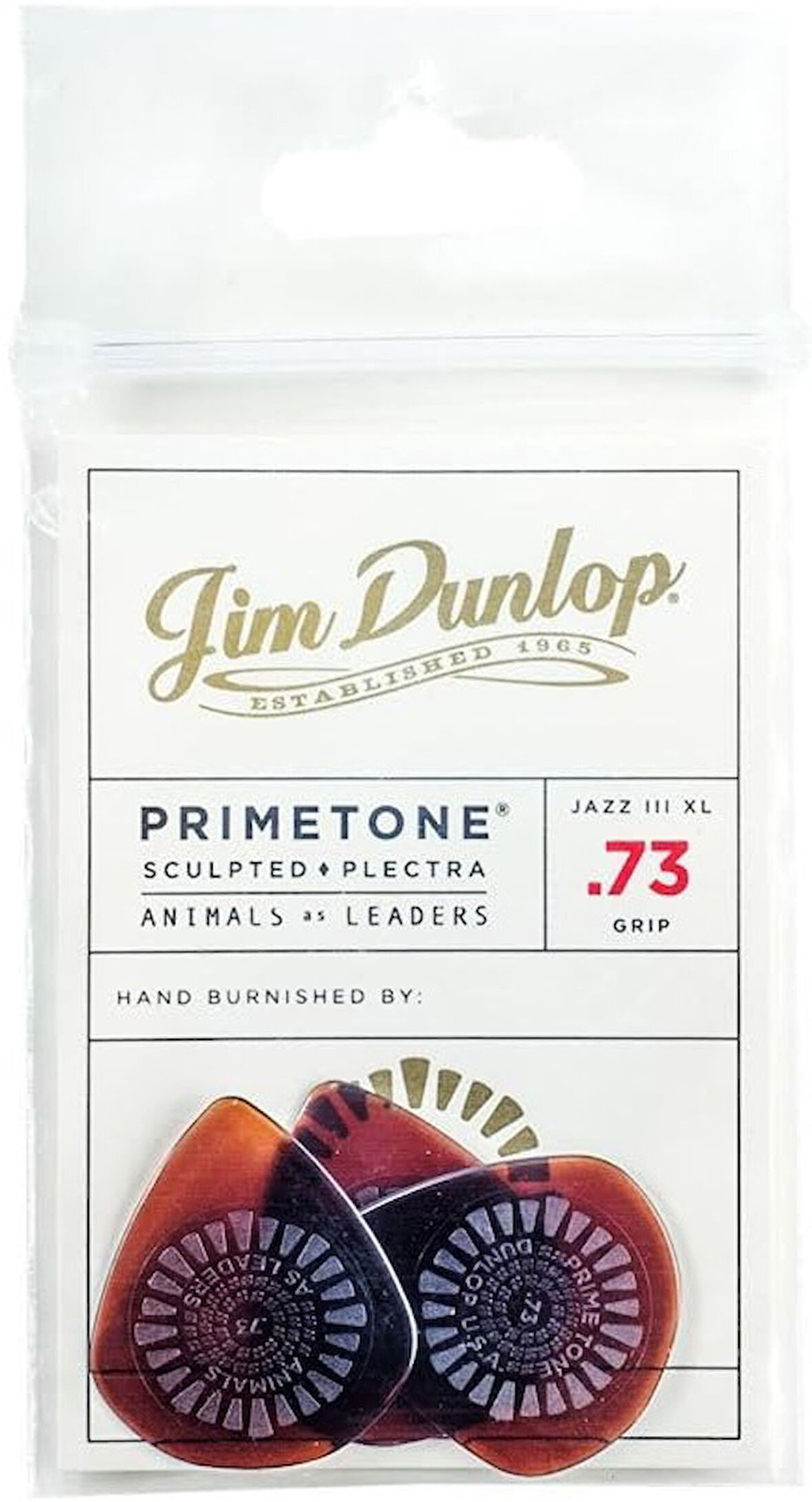 Jim Dunlop AALP01 Animals As Leaders Brown Primetone Pick 0.73 mm 3lü Pena