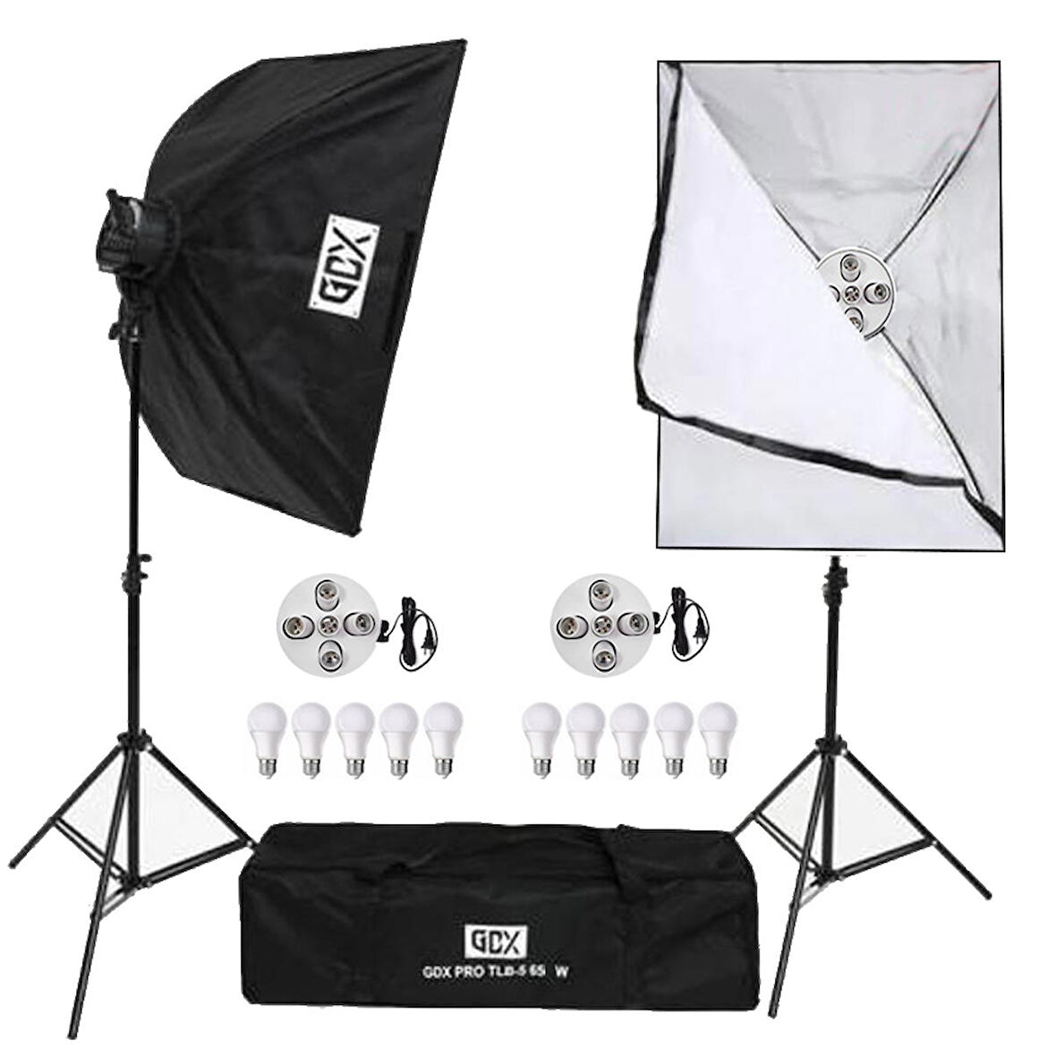 Gdx Tlb-5 Pro Light 100W 60X80 cm 2’li Softbox Seti Lambalı