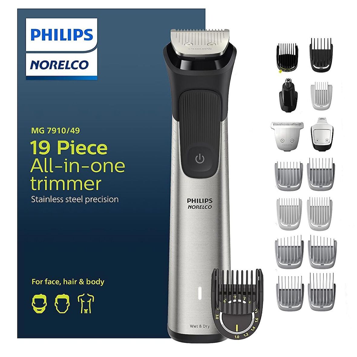 Philips Multigroom Serisi 7000 MG7910/49 Islak - Kuru Çok Amaçlı Tıraş Makinesi