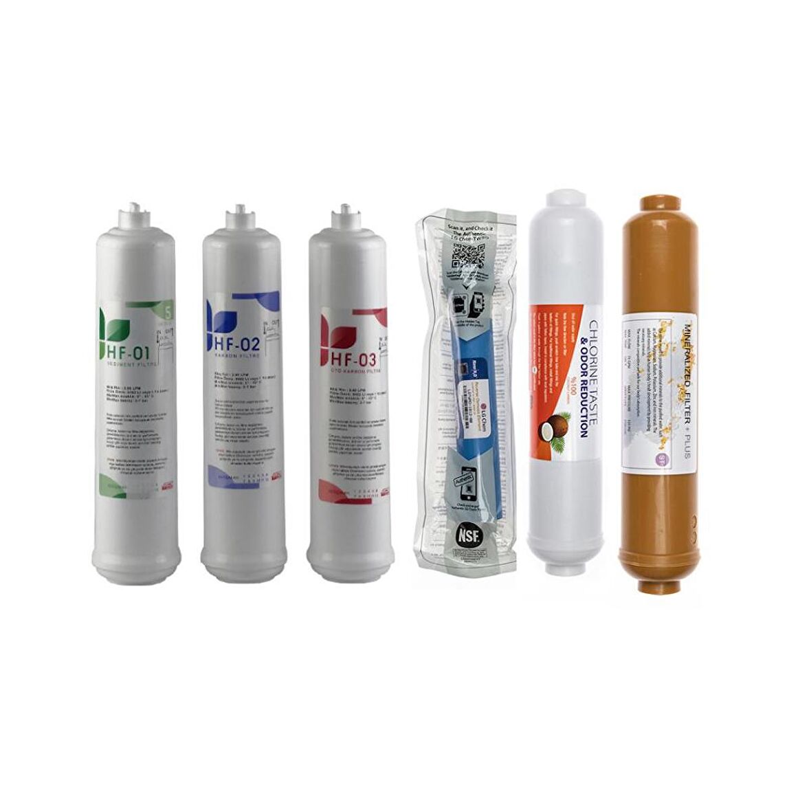 Kapalı Kasa Su Arıtma Cihazlarına Uyumlu,Çift Çubuklu Filtre Seti