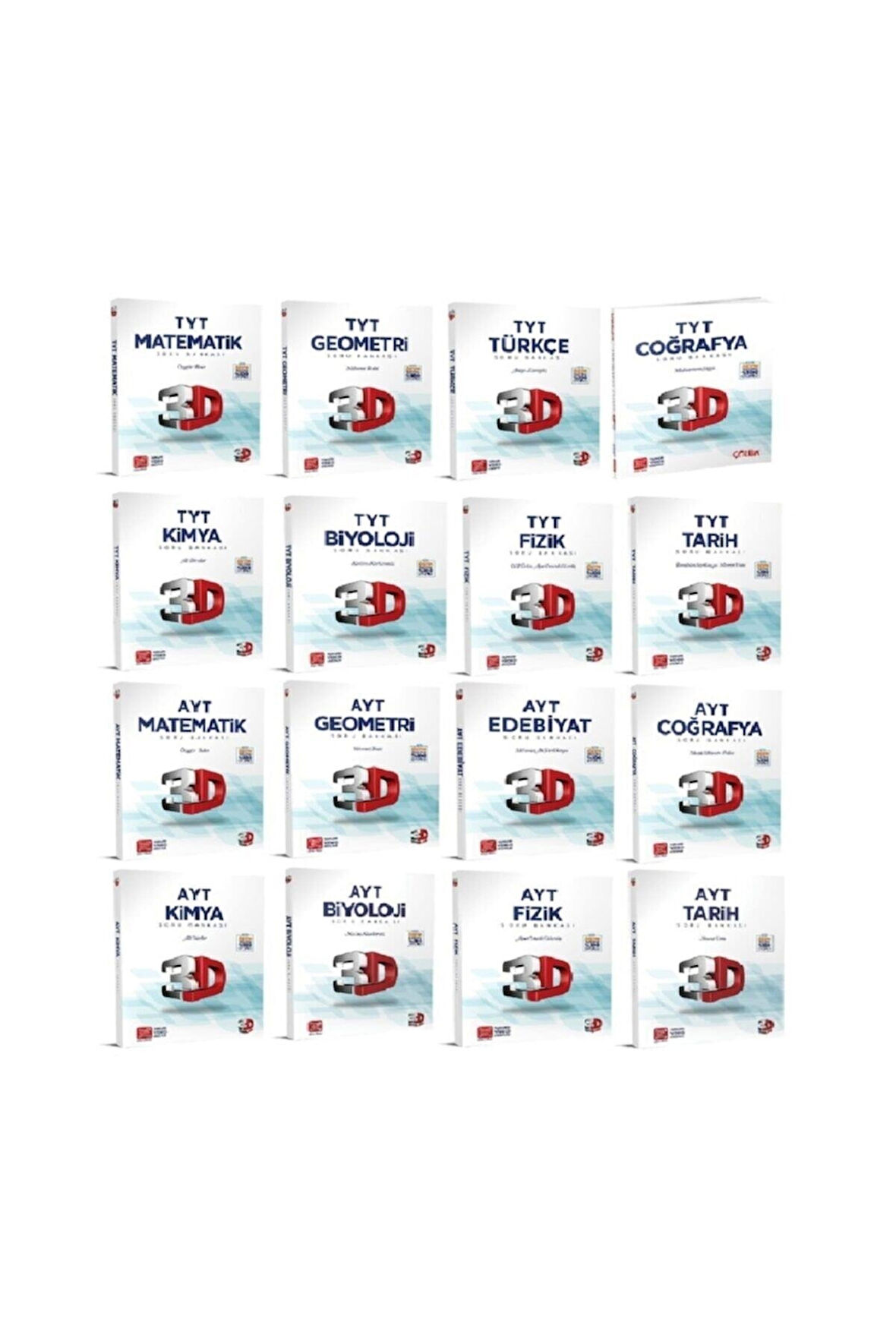 2026 TYT AYT Full Soru Bankası Seti (16 Kitap) 3D Yayınları