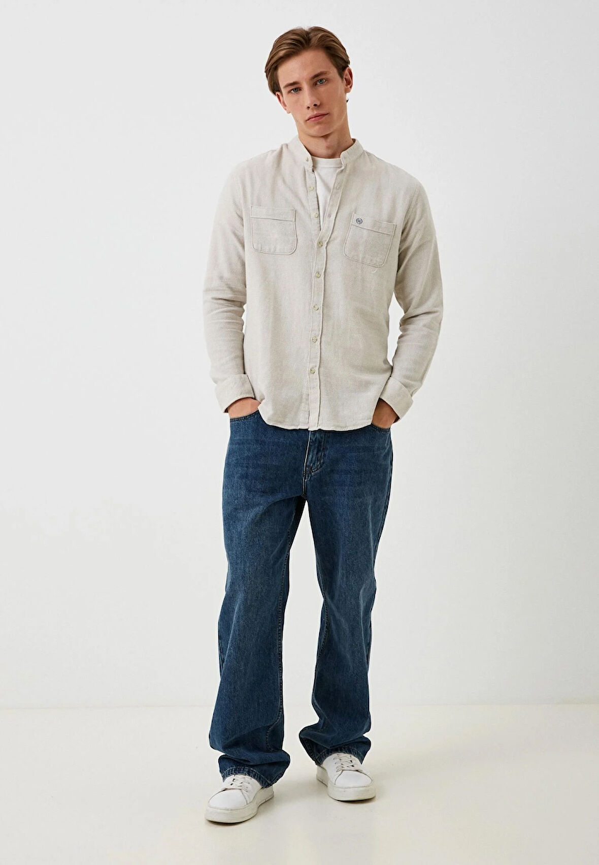 Erkek Gömlek Uzun Kol Camel Slim Fit Hakim Yaka NCS JEANS 7114