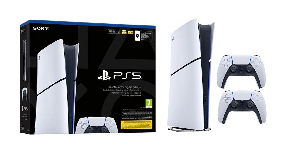 Sony Playstation 5 Slim Dijital CFI-2116B 825GB + 2. DualSense Ps5 Kol (İthalatçı Garantili)