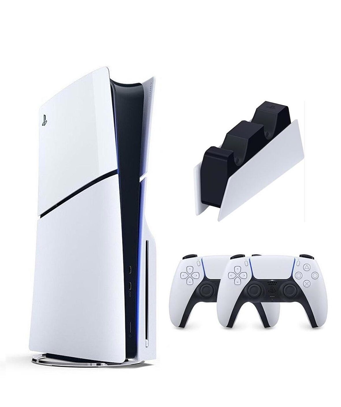 Sony Playstation 5 Slim Cd Edition + 2. DualSense Ps5 Kol + Sarj istasyonu (ithalatçı Garantili)