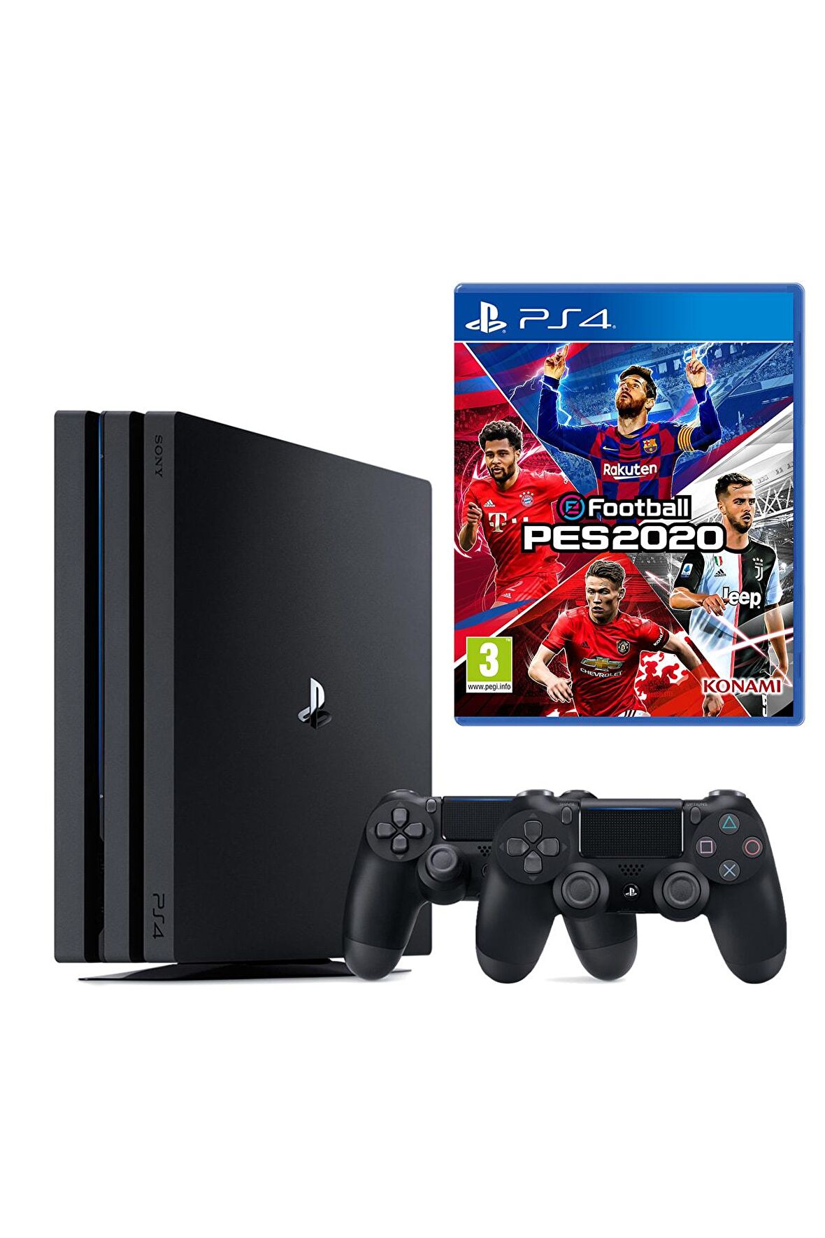 Playstation 4 Pro 1 TB + 2. PS4 Kol + PS4 Pes 2020.