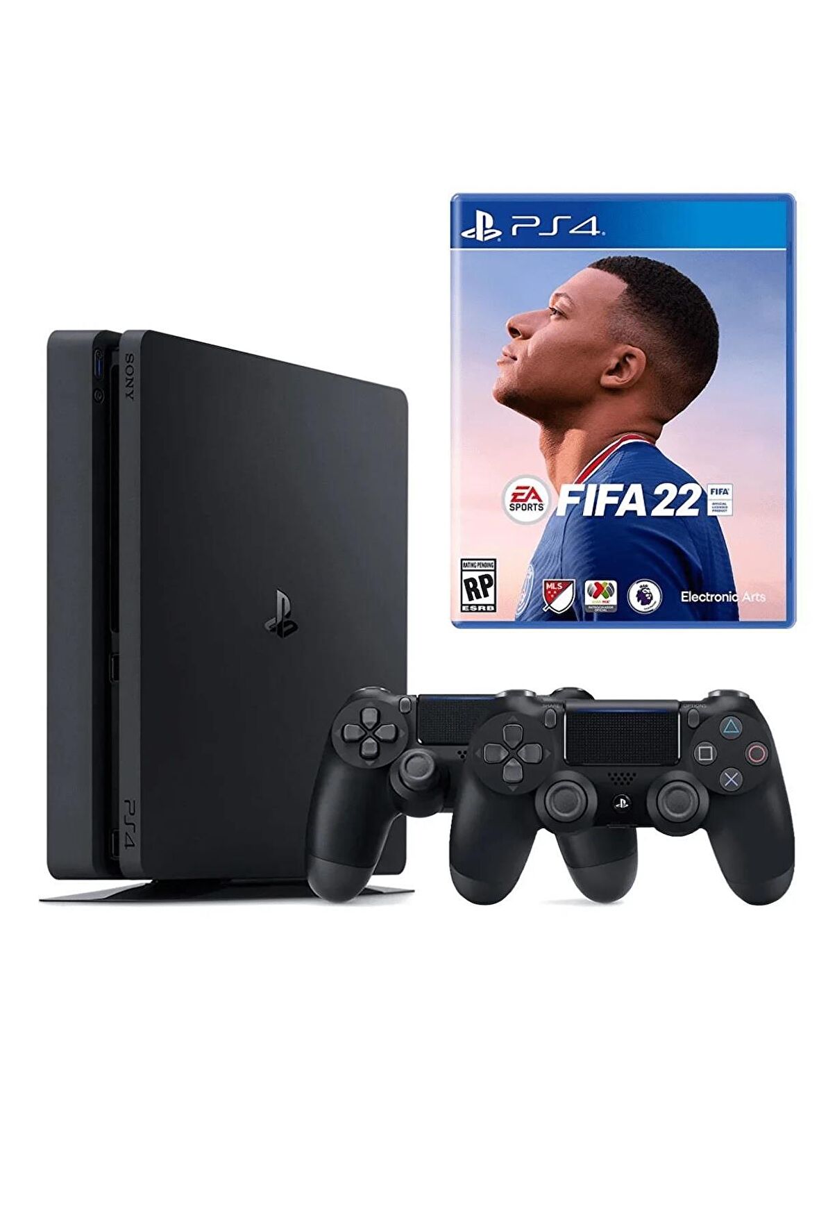 Playstation 4 Slim 500 GB + 2. PS4 Kol + PS4 Fifa 2022