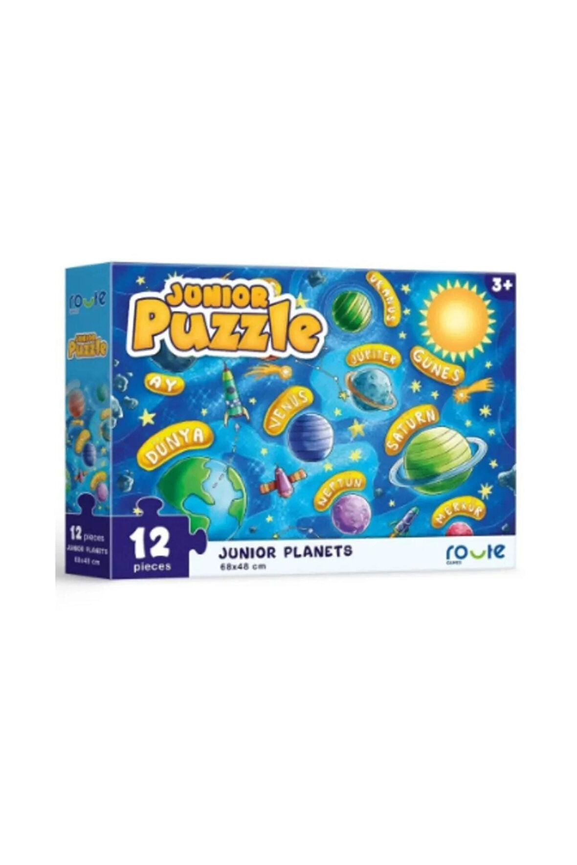 Eğitici Çocuk Kutu Oyunu Junıor Puzzle Küçük Gezegenler 12 Parça 3 Yaş