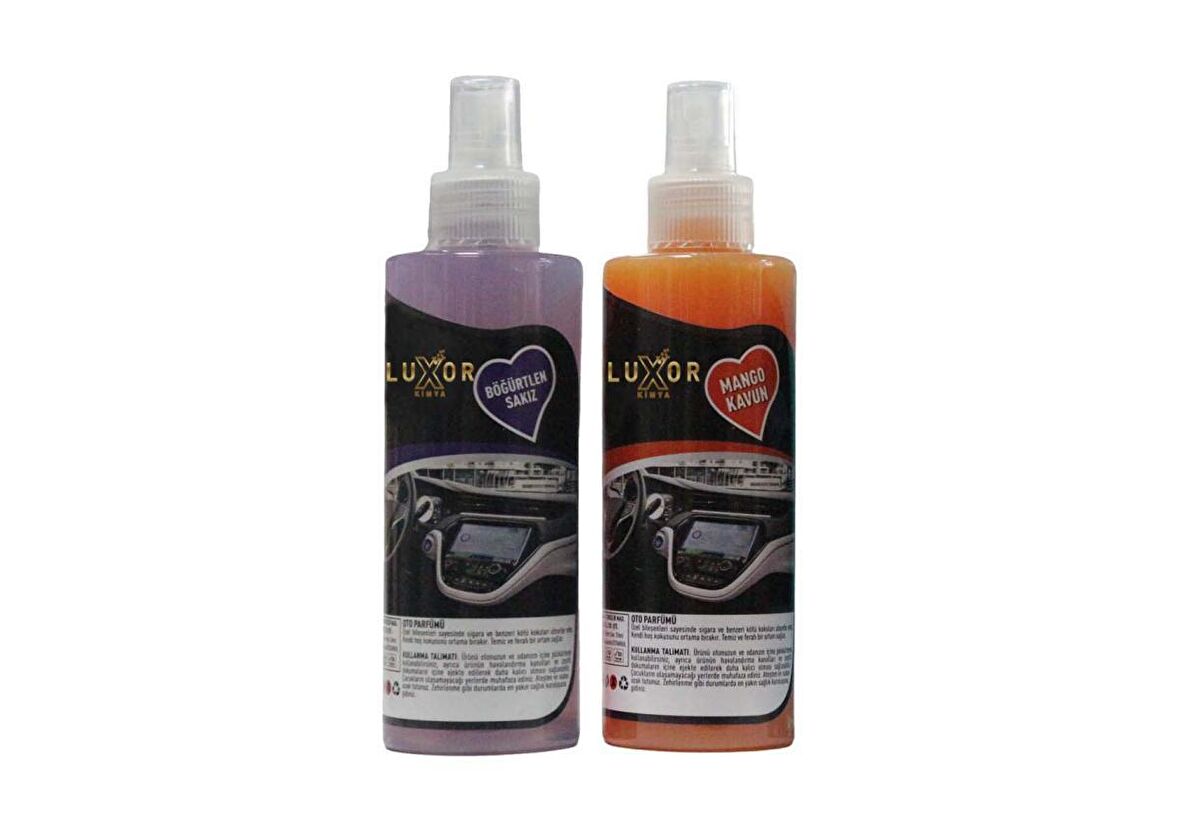 Luxor Kimya Böğürtlen Sakız ve Mango Kavun Oto Kokusu 2x200 ML