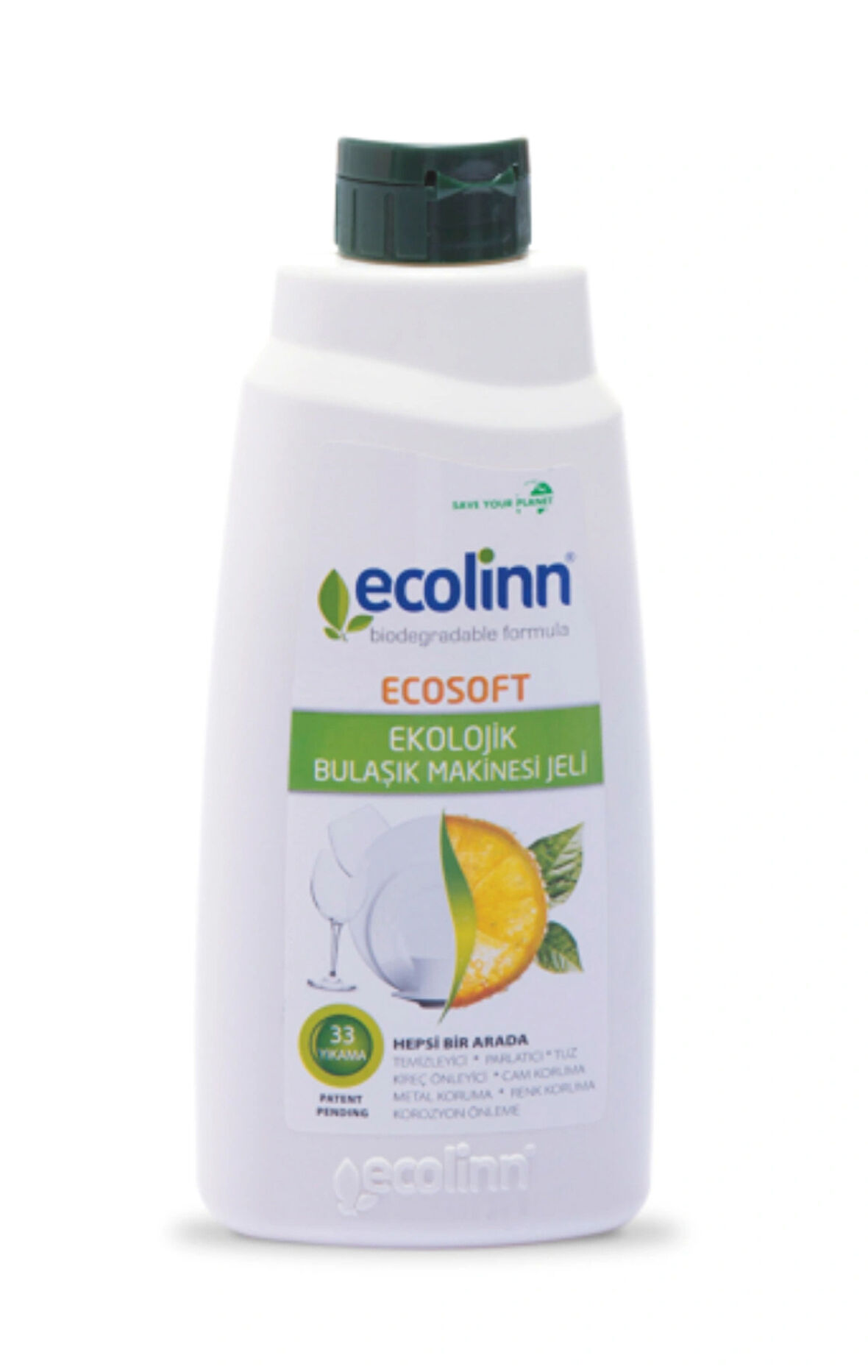 Ecosoft Ekolojik Bulaşık Makinesi Jeli 500 ml-Temizleyici, Parlatıcı, Kireç Önleyici