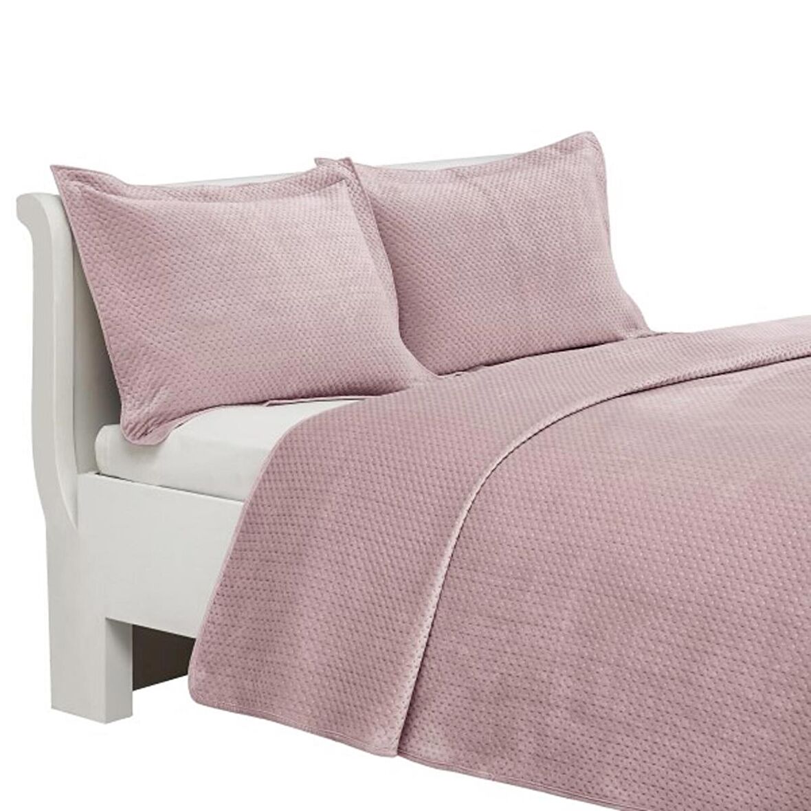Linens Glace Tek Kişilik Yatak Örtüsü Pembe