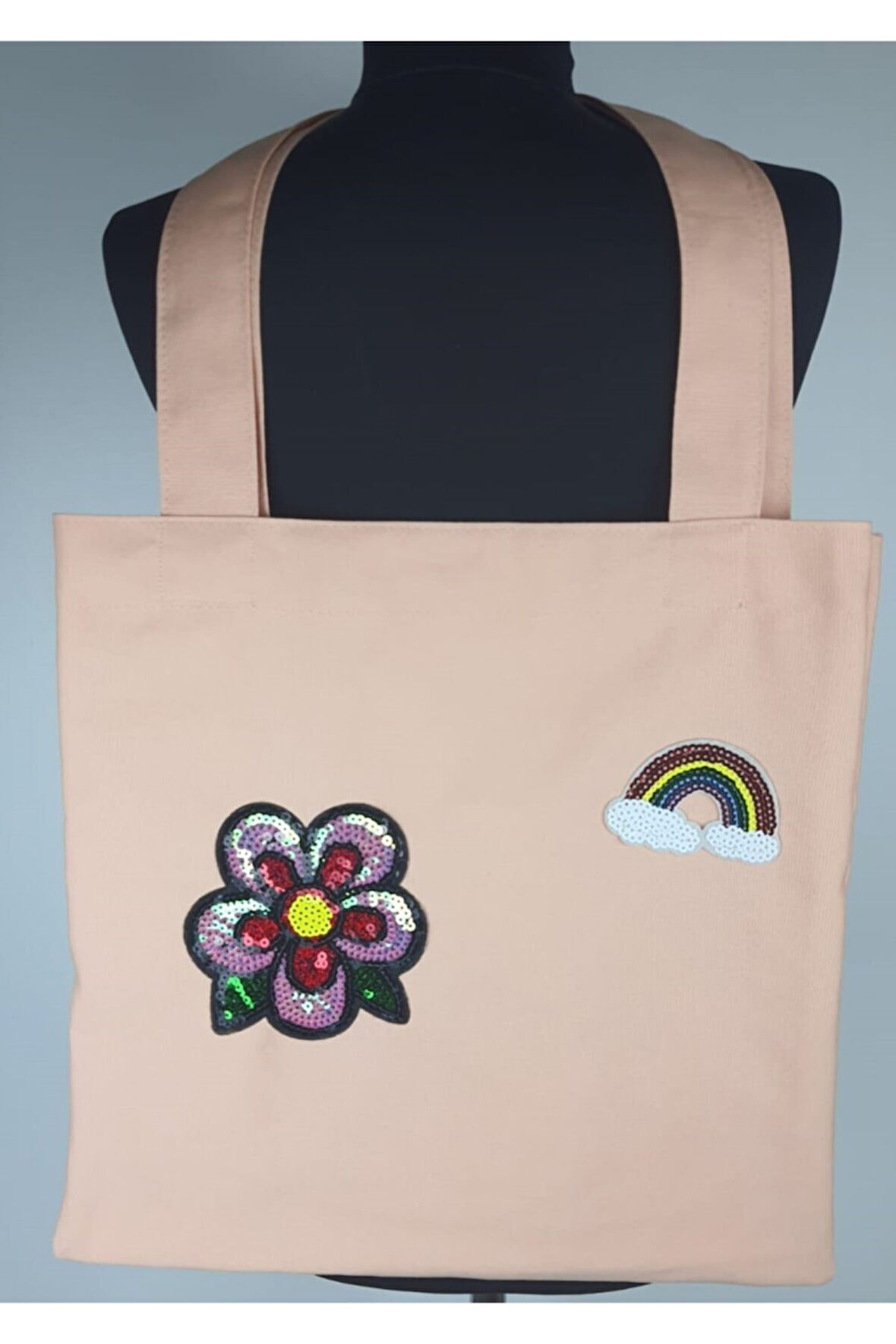 Parlak gül payetli günlük,gece,alışveriş bez çanta